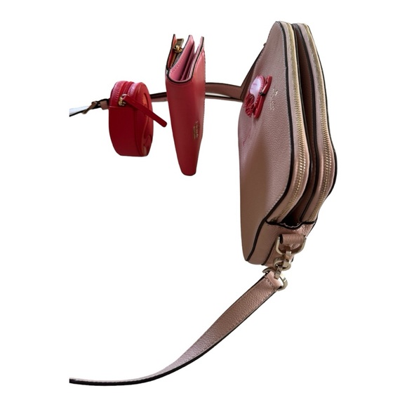 Kate Spade By The Pool Camera Bag,flamingo coin purse and wallet included. - Picture 8 of 17